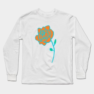 Neon Rose Orange/Blue Long Sleeve T-Shirt